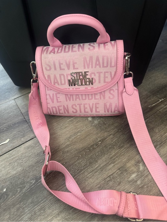 Steve Madden Handbags - Steve Madden Pink Logo Mini Top-Handle Crossbody